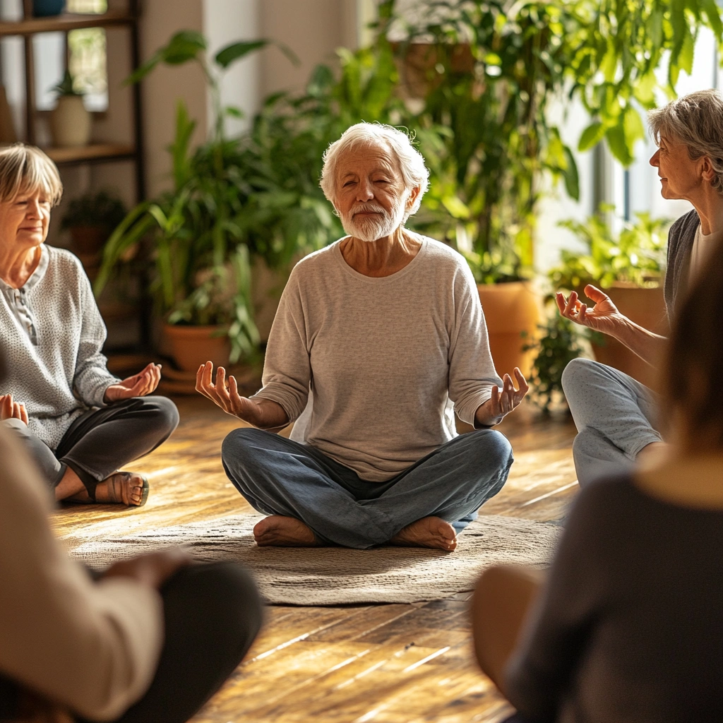 Дихальні практики для літніх людей у групі
